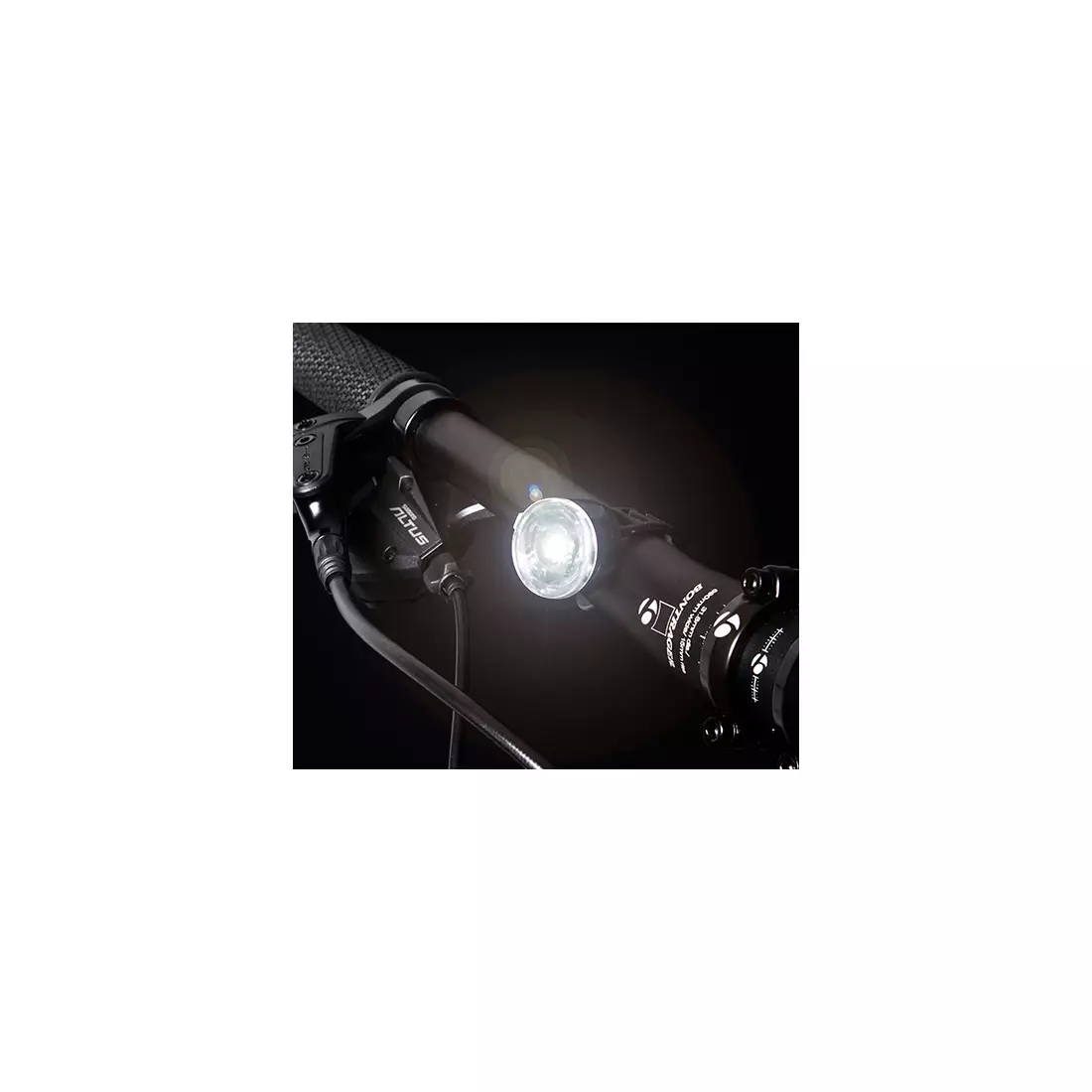 Sada lampy SPANNINGA DOT 10 lumenů baterie přední černá, DOT 10 lumenů baterie zadní černá (NEW) SNG-999173