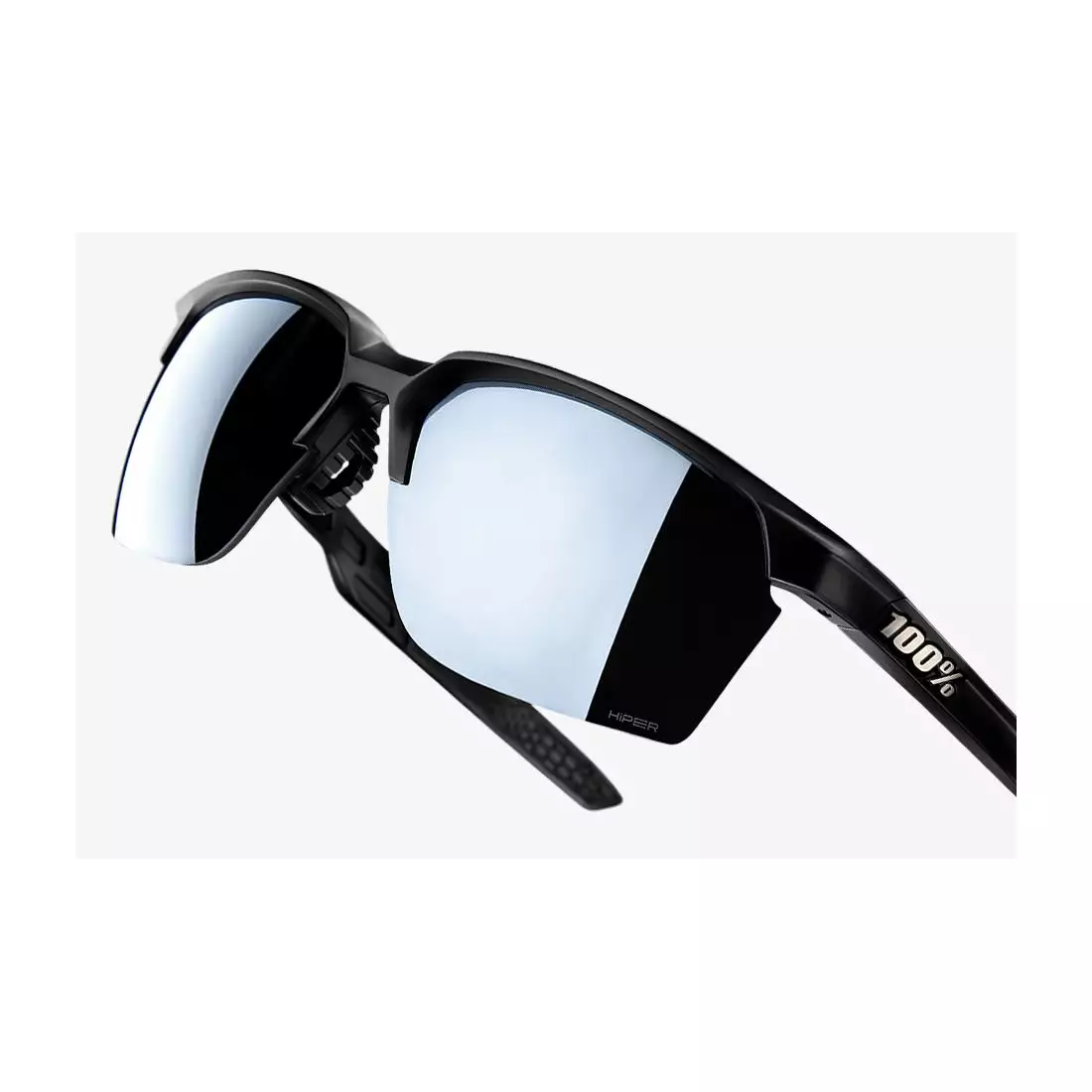 100% sportovní brýle sportcoupe matte black HiPER silver mirror lens + clear lens STO-61020-019-76