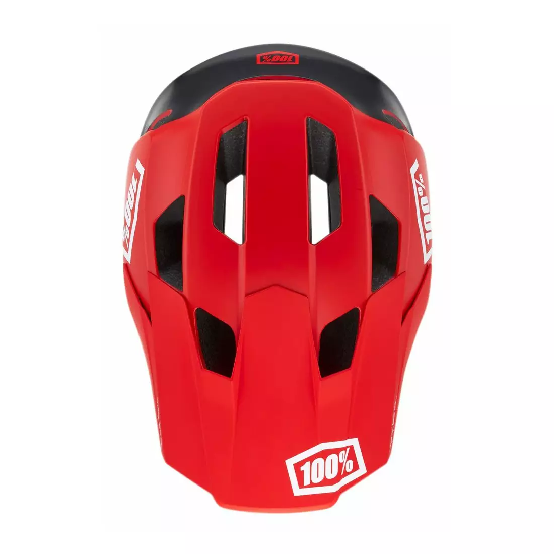 100% trajecta celoobličejová cyklistická helma červená STO-80020-003-10
