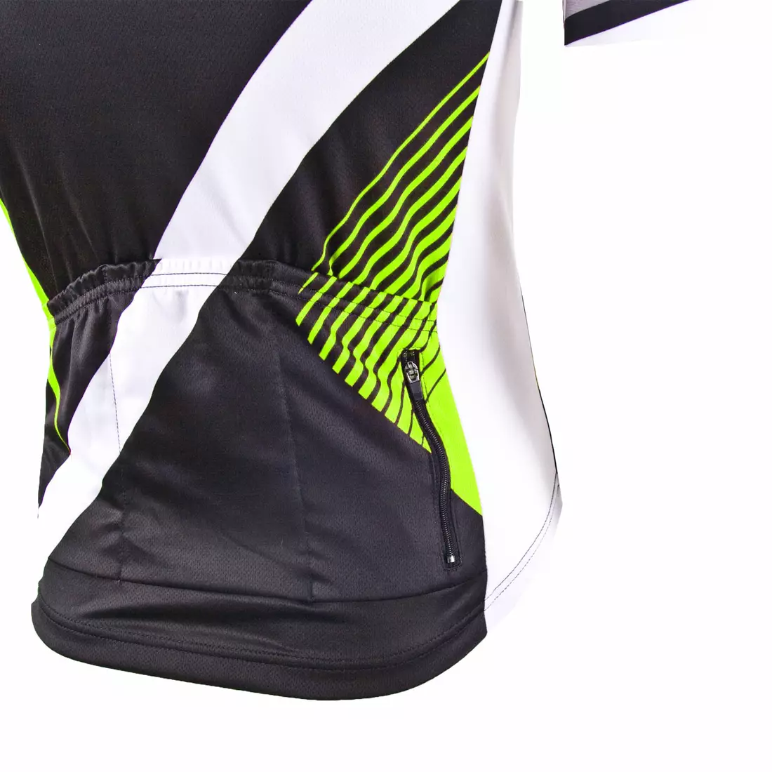 KAYMAQ M27 SPEED pánský cyklistický dres s krátkým rukávem black-fluor green