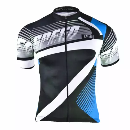 KAYMAQ M27 SPEED pánský cyklistický dres s krátkým rukávem černo-modrý