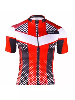 KAYMAQ M7 pánský cyklistický dres s krátkým rukávem bílo-červený