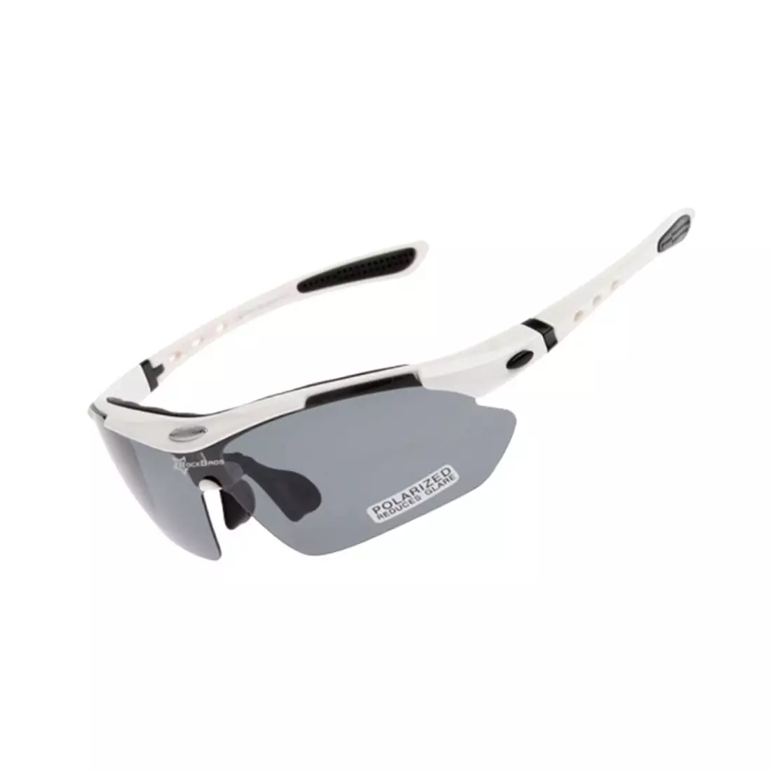 RockBros 10002 Cyklistické / sportovní brýle s 5 výměnnými čočkami polarizovanými Bílý
