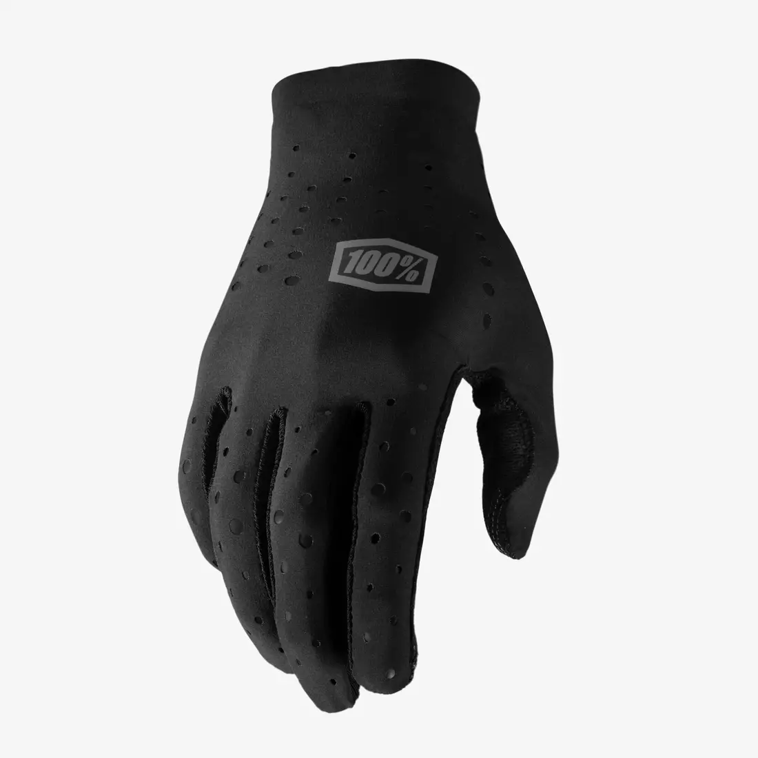 100% černé cyklistické rukavice STO-10019-001-12