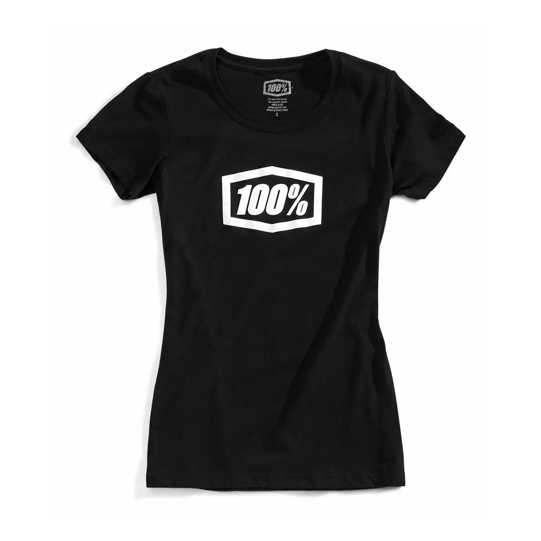 100% dámské tričko s krátkým rukávem, základní černé STO-28016-001-10