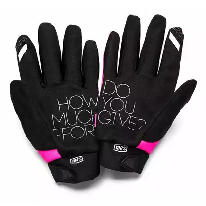 100% dámské cyklistické rukavice brisker cold weather, růžový STO-11016-263-10