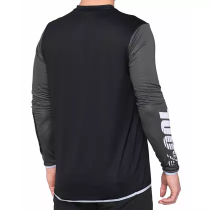 100% pánské tričko s dlouhým rukávem r-core x black white STO-41002-011-10