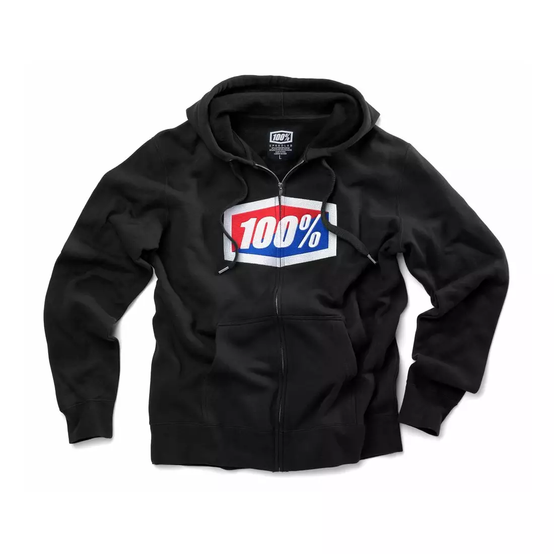 100% pánská sportovní mikina official hooded zip black STO-36005-001-10