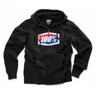 100% pánská sportovní mikina official hooded zip black STO-36005-001-10