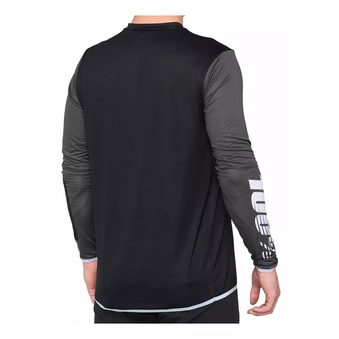 100% pánské tričko s dlouhým rukávem r-core x black white STO-41002-011-10