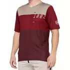 100% pánské tričko s krátkým rukávem airmatic cihlové tmavě červené STO-41312-037-10