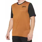 100% pánské tričko s krátkým rukávem ridecamp terakotově černé STO-41401-323-10