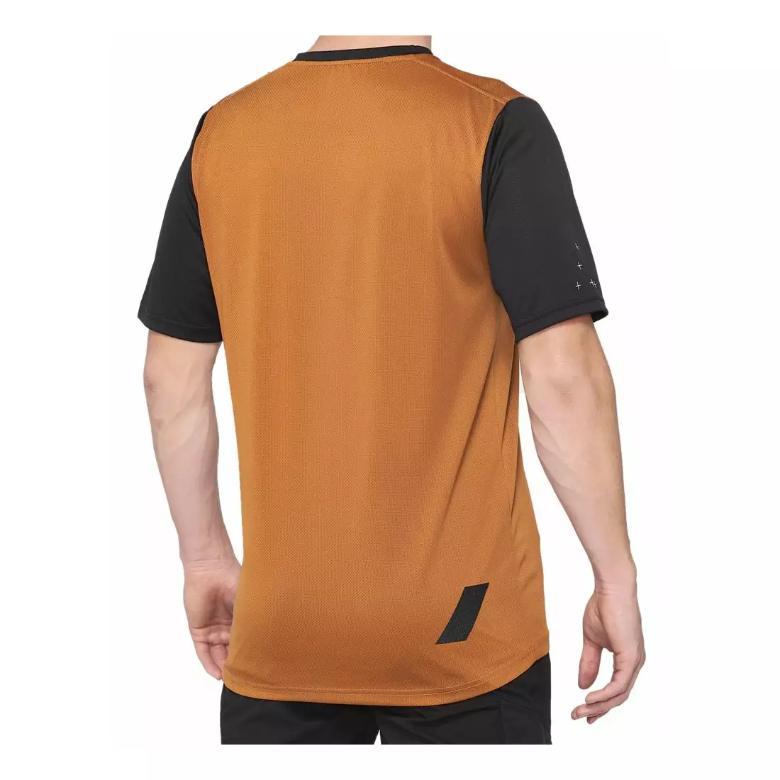100% pánské tričko s krátkým rukávem ridecamp terakotově černé STO-41401-323-10