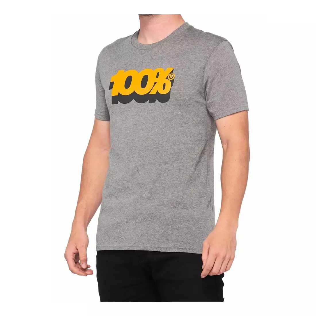100% pánské tričko s krátkým rukávem volta šedé STO-32116-188-13