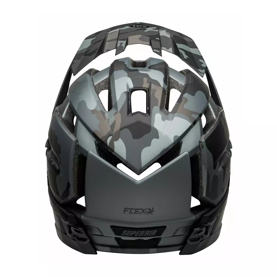 BELL SUPER AIR R MIPS SPHERICAL celoobličejová cyklistická helma, matte gloss black camo