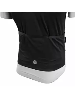 DEKO BURAQ pánský cyklistický dres, krátký rukáv, černý / bílý