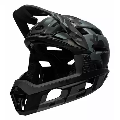 BELL cyklistická helma full face super air r mips spherical matte gloss black camo BEL-7113676