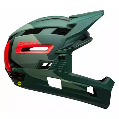 BELL SUPER AIR R MIPS SPHERICAL celoobličejová cyklistická helma, matte gloss green infrared