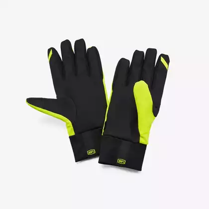 100% cyklistické rukavice hydromatic neonově žlutá STO-10011-004-12