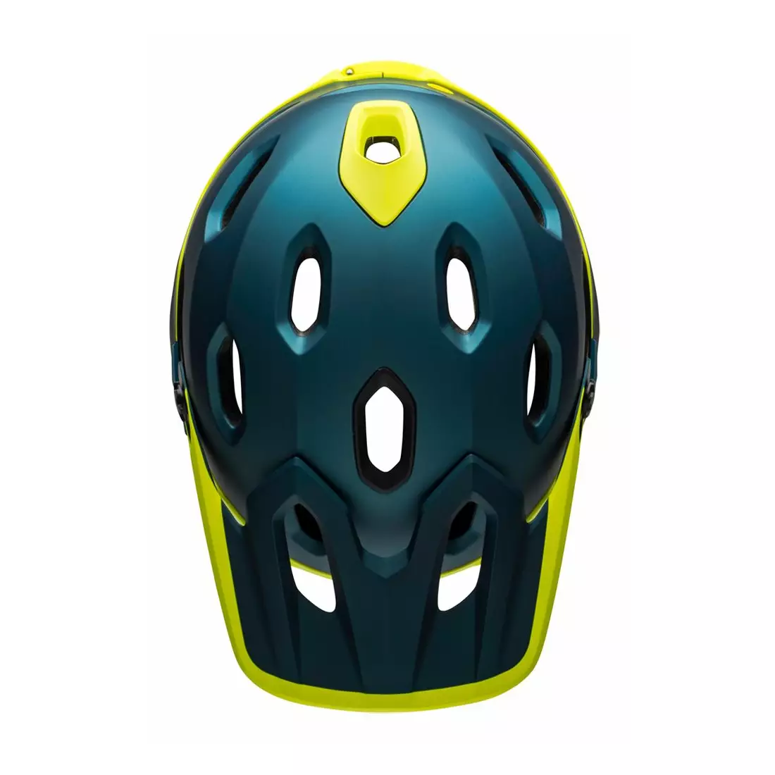 BELL SUPER DH MIPS SPHERICAL helma na kola s plným obličejem, matte gloss blue hi-viz