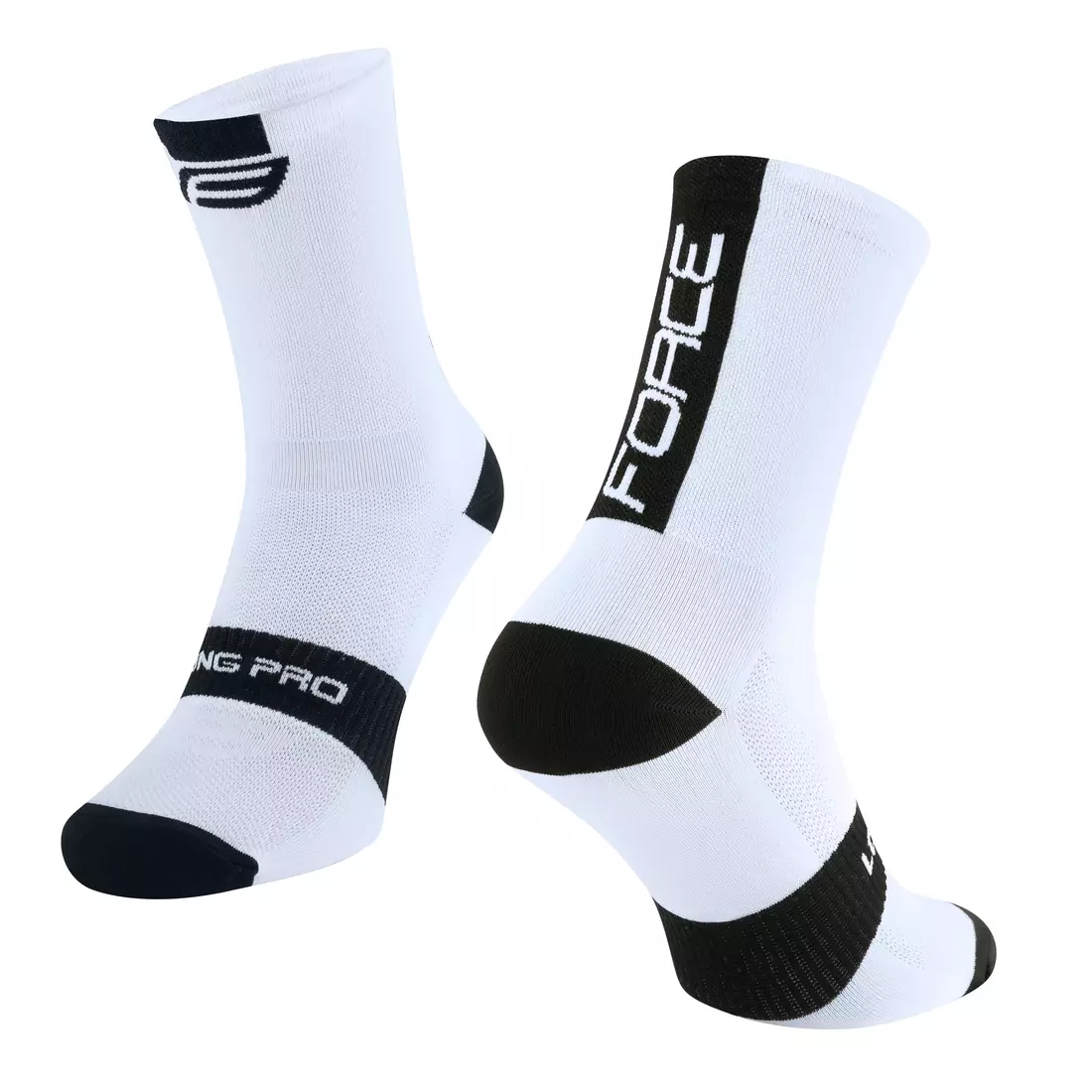 FORCE LONG PRO Cyklistické / sportovní ponožky white 9009055
