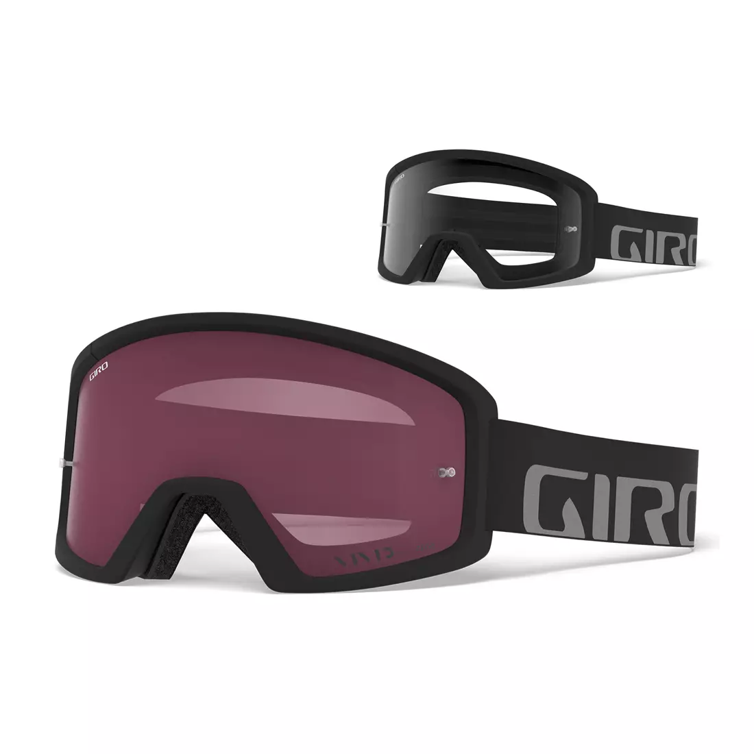GIRO cyklistické brýle tazz mtb black grey (barevné sklo AMBER SCARLET trail + Průhledné sklo 99% S0) GR-7097840