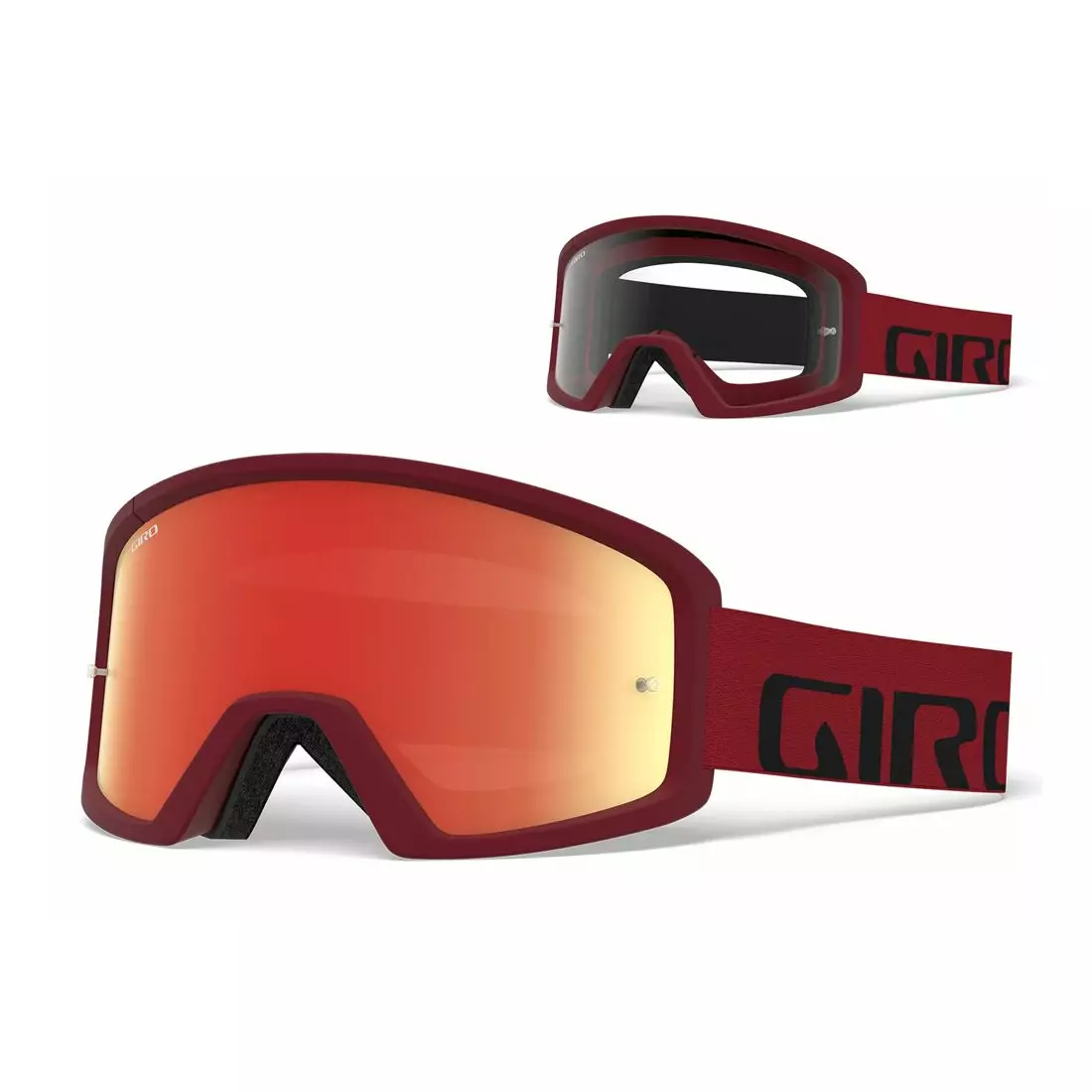 GIRO cyklistické brýle tazz mtb red black (barevné sklo VIVID-Carl Zeiss TRAIL + Průhledný panel 99% S0) GR-7114194