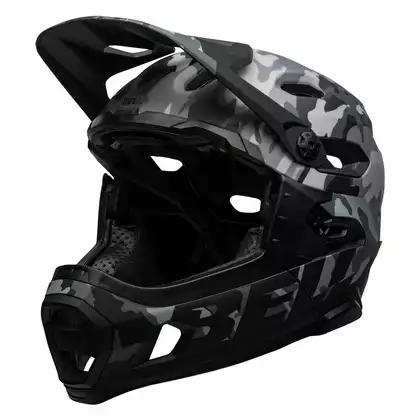 BELL cyklistická helma full face super dh mips spherical matte gloss black camo BEL-7113156