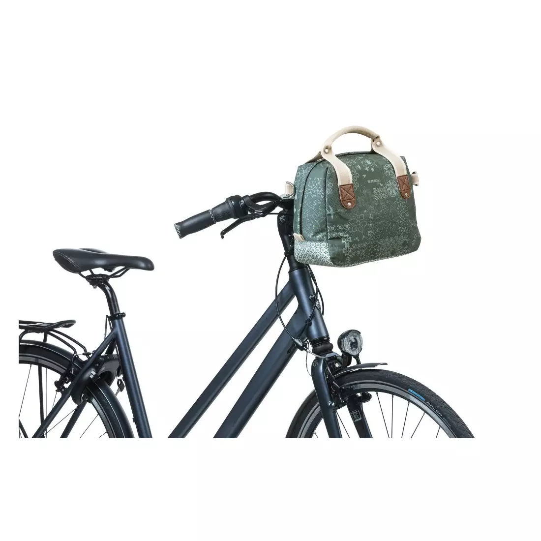 BASIL taška / pouzdro na řídítka boheme city bag kf 8L forest green B-18014