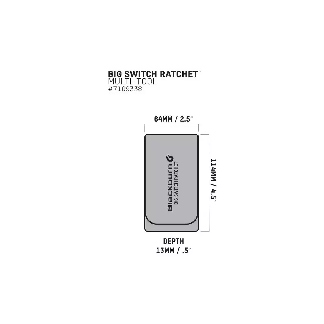 BLACKBURN BIG SWITCH RATCHET MULTI TOOL BIKE HANDLE KEY BBN-7109338