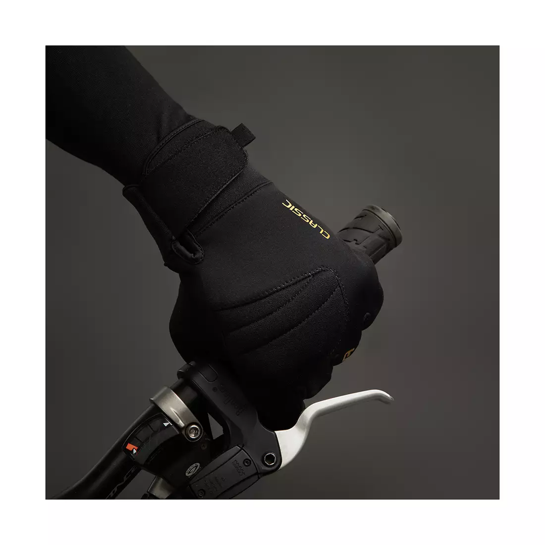 CHIBA CLASSIC zimní cyklistické rukavice, black/gold
