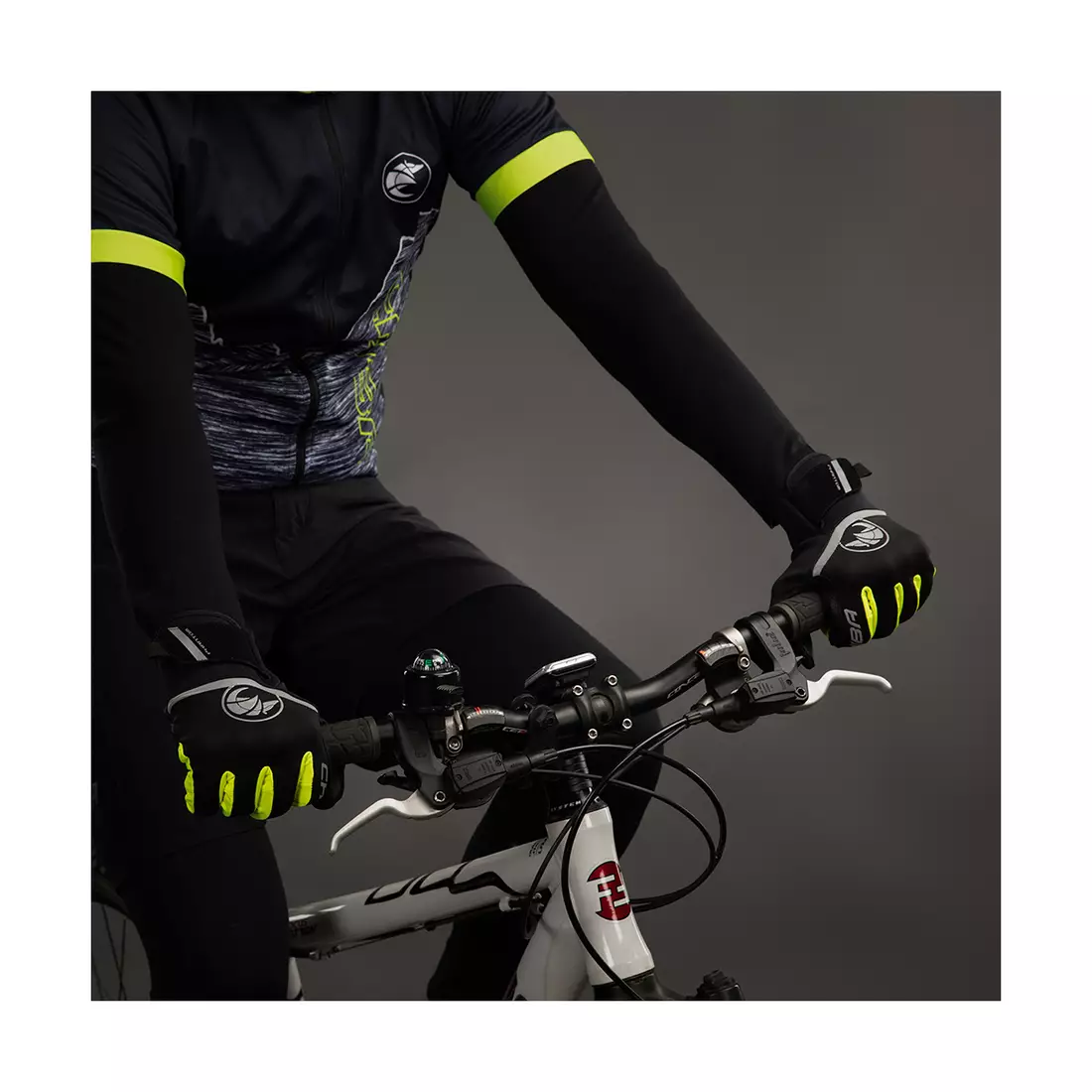 CHIBA PHANTOM zimní cyklistické rukavice black/fluo 3150520