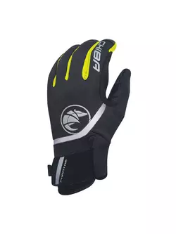 CHIBA PHANTOM zimní cyklistické rukavice black/fluo 3150520