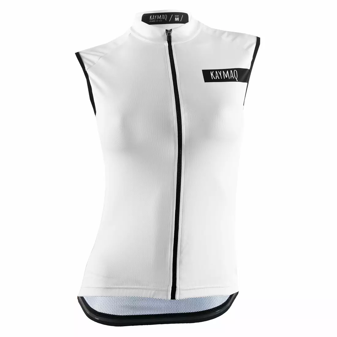 KAYMAQ SLEEVELESS dámský cyklistický dres bez rukávů 01.218, bílý