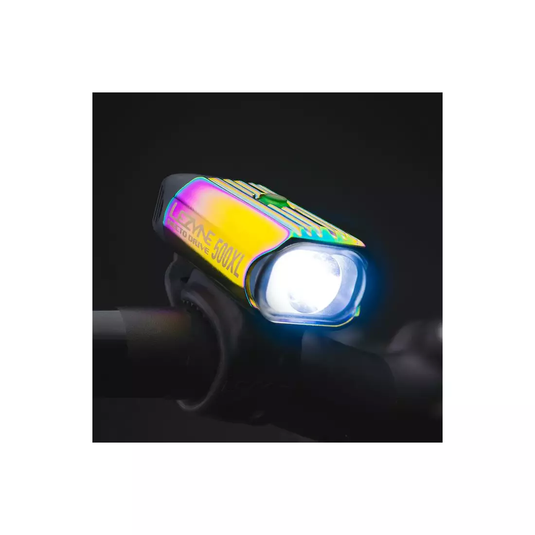 LEZYNE přední cyklistická lampa LED HECTO DRIVE 500XL neo metallic LZN-1-LED-9F-V530
