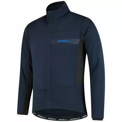 ROGELLI BARRIER pánská lehká zimní softshellová cyklistická bunda, modrá