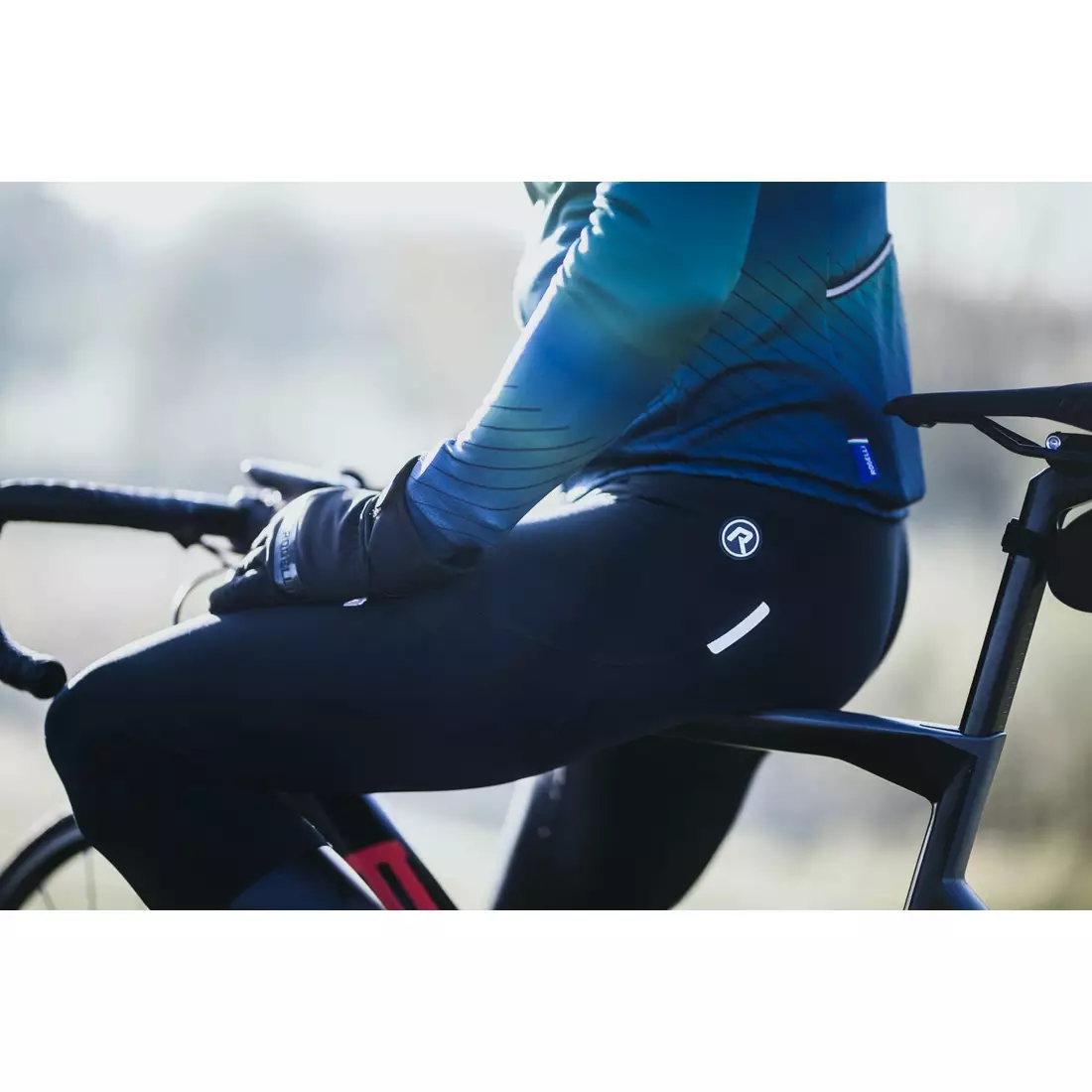 ROGELLI HALO pánské lehce izolované cyklistické kalhoty se šlemi s gelovou vložkou, černé