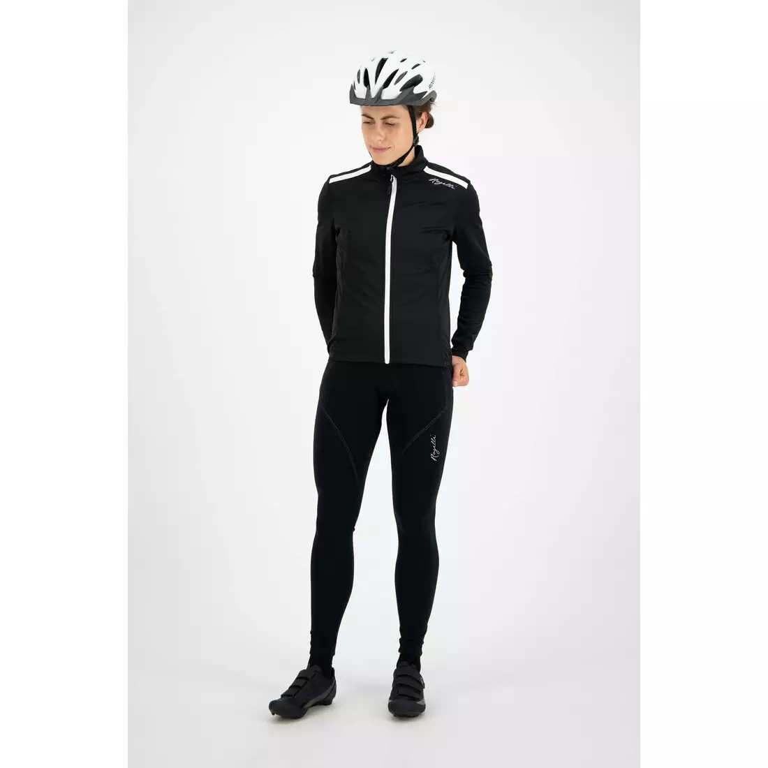 ROGELLI PESARA Dámská zimní cyklistická bunda, černá a bílá