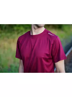 ROGELLI RUN PROMOTION pánské sportovní tričko s krátkým rukávem, bordó