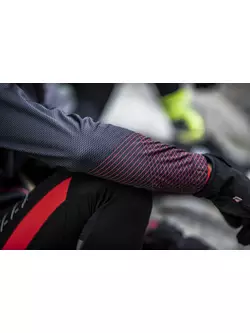 ROGELLI WIRE pánská zimní cyklistická bunda softshell, černá a červená