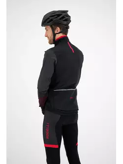 ROGELLI WIRE pánská zimní cyklistická bunda softshell, černá a červená