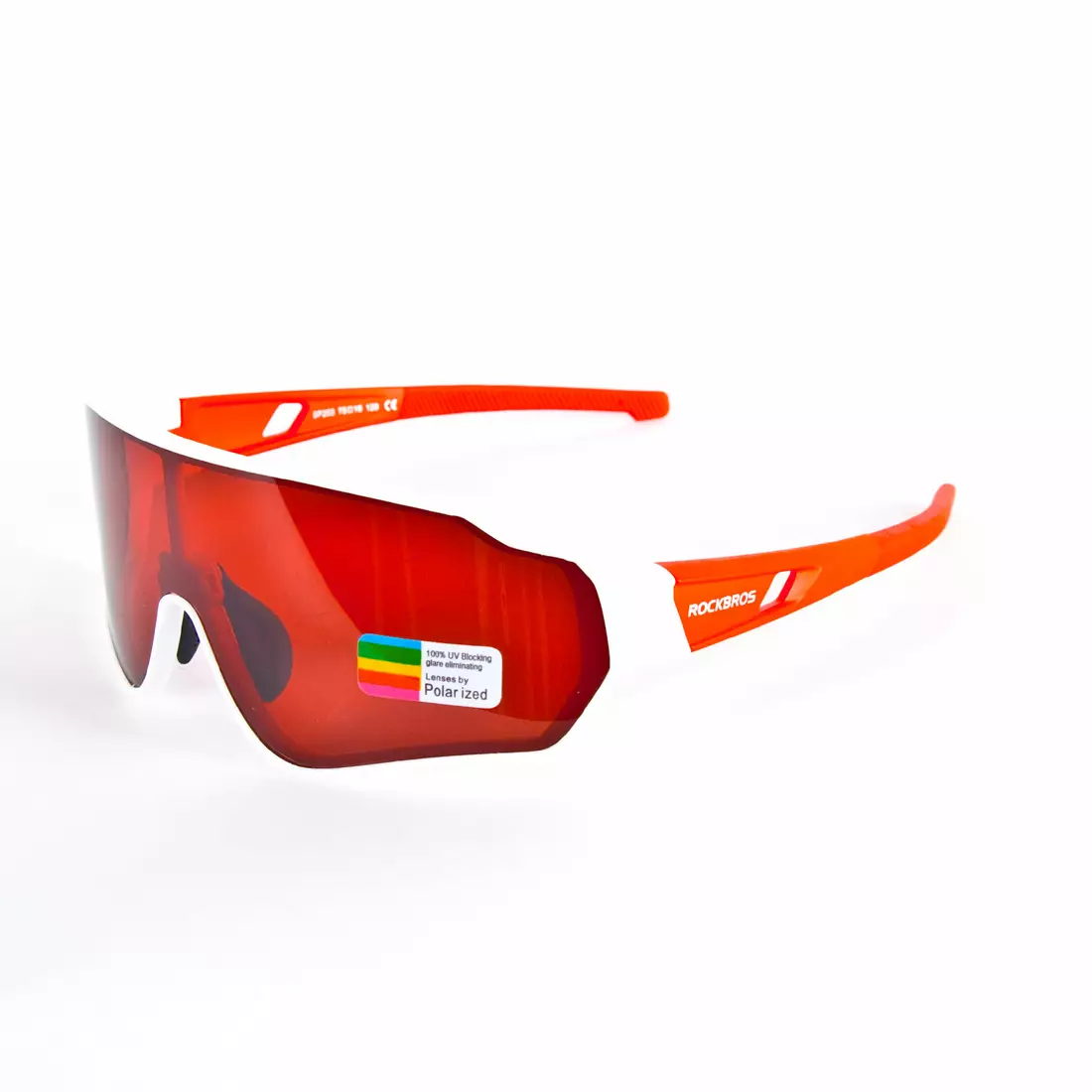Rockbros 10162 Polarizované sportovní brýle na kolo, bílé a červené