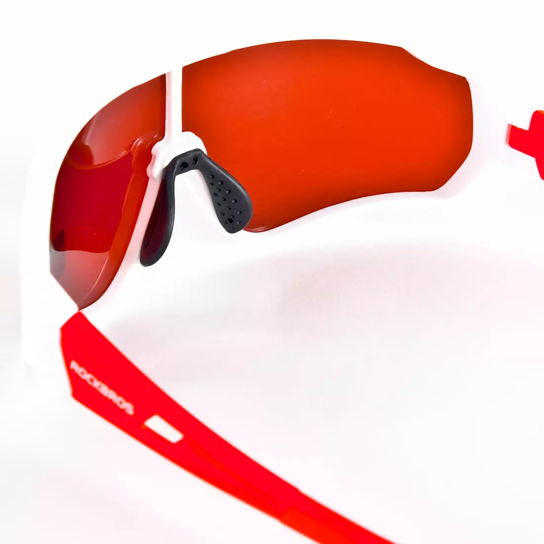 Rockbros 10162 Polarizované sportovní brýle na kolo, bílé a červené