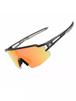 Rockbros 10171 Polarizované cyklistické / sportovní brýle, černé a šedé