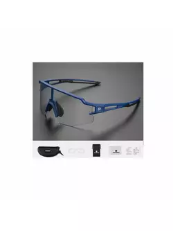 Rockbros 10174 fotochromatické cyklistické / sportovní brýle, modré