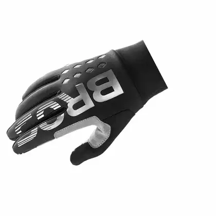 Rockbros jesienne rękawiczki rowerowe ocieplane Czarne S209BK