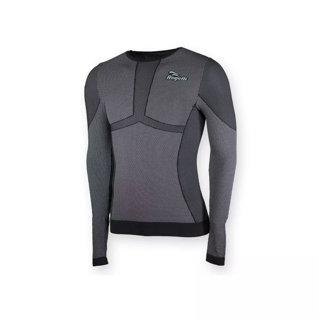 Rogelli CHASE pánské spodní prádlo černé termoaktivní tričko s dlouhým rukávem