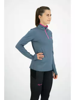 Rogelli MARBLE Dámské zateplené běžecké tričko / mikina, šedé barvy