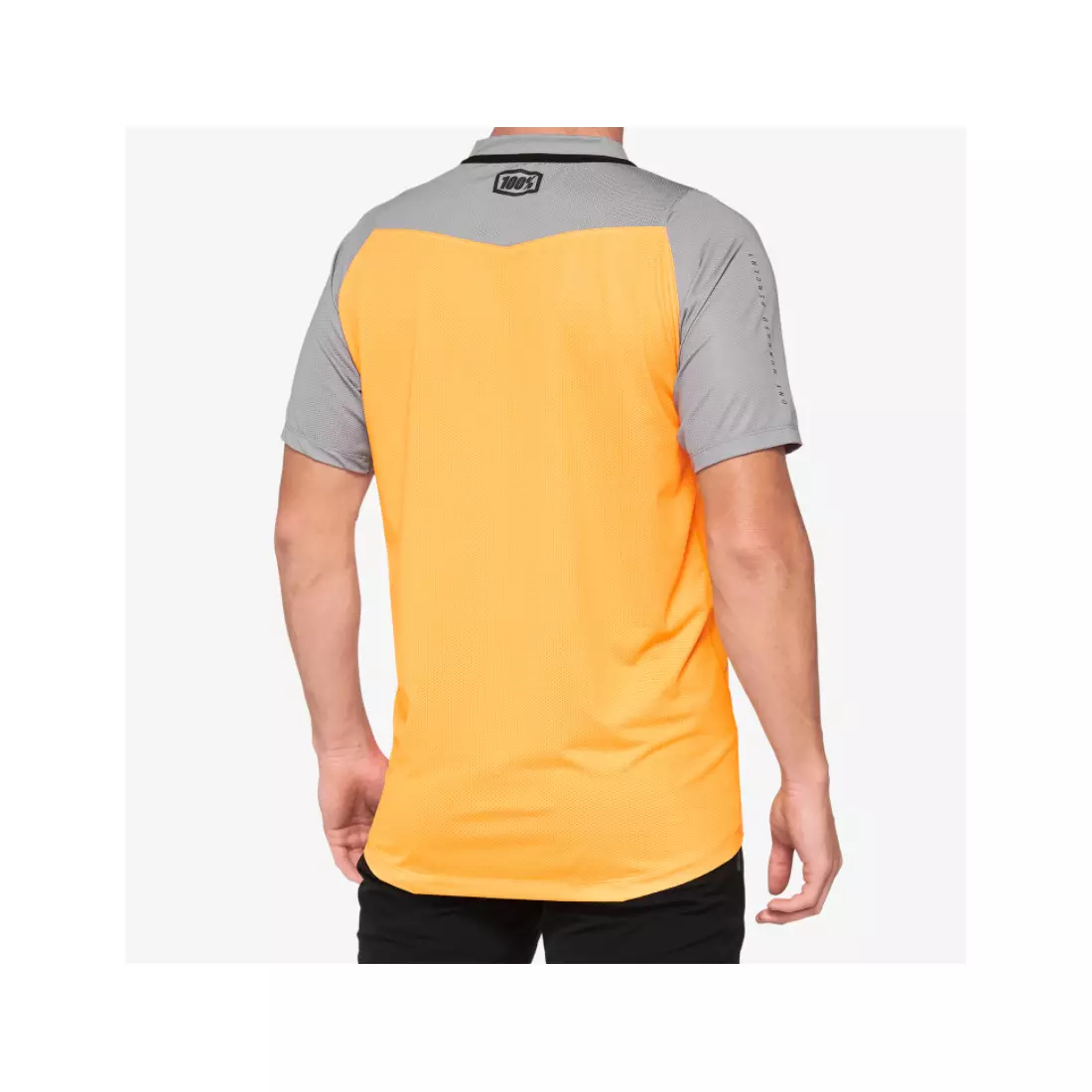 100% CELIUM pánský cyklistický dres, orange grey 