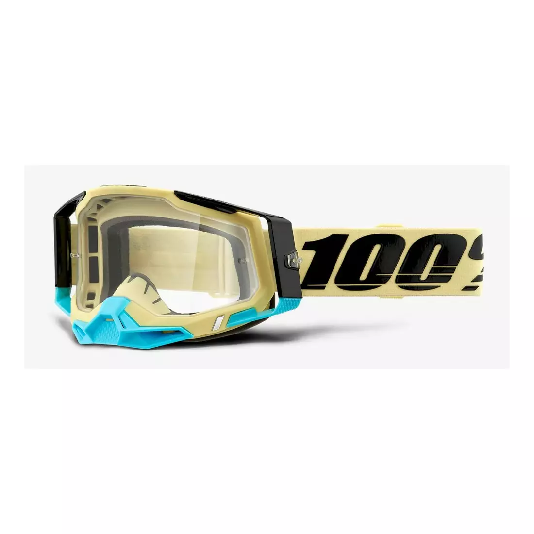 100% Cyklistické brýle RACECRAFT 2 (čirá skla Anti-Fog, LT 88%-92% + 10 víček) airblast STO-50121-101-11